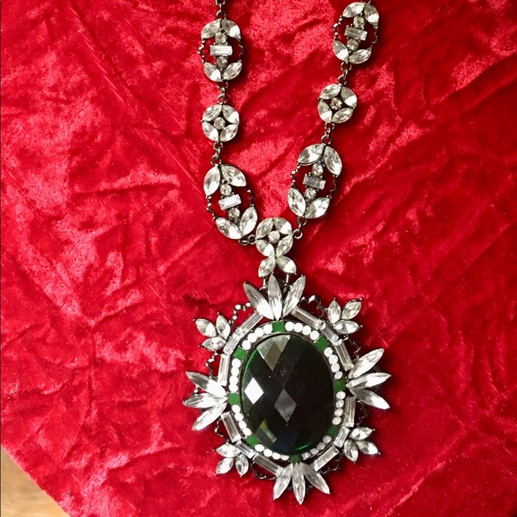 BaubleBar Emerald Vignette Pendant Necklace - Picture 4 of 5